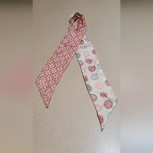 Reversible silk skinny Coach purse scarf/hair tie